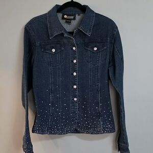 Christine Alexander Denim Jacket with Silver Accents